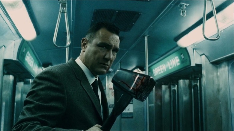 Vinnie Jones with his bloody hammer in The Midnight Meat Train