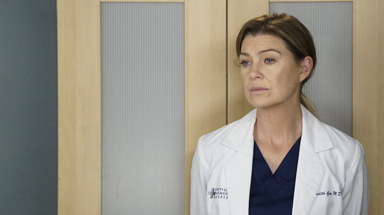 Meredith Grey worried