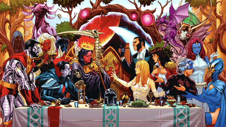 Immortal X-Men #1 joined cover last supper Quiet Council of Krakoa