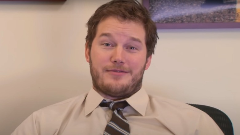 Chris Pratt smiling in Parks and Recreation