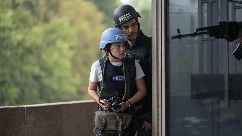 Cailee Spaeny and Wagner Moura in Civil War