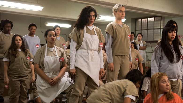 Orange is the New Black, the inmates protesting