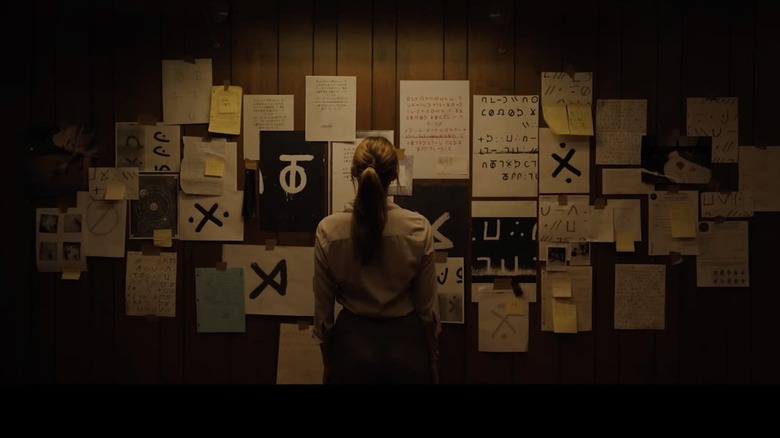 Longlegs movie wall of clues 