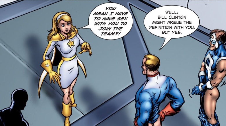 Homelander threatening Starlight in The Boys comics