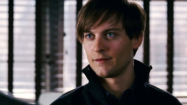 Peter Parker with emo haircut in Spider-Man 3