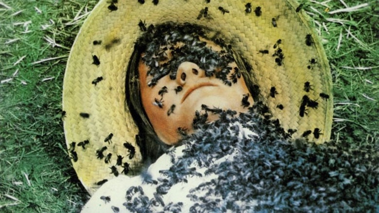 Person covered in bees in The Swarm