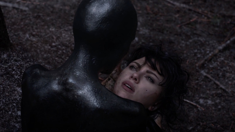 The Woman (Scarlett Johansson) confronts a being in Under the Skin