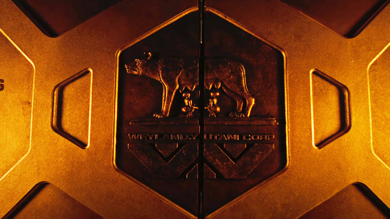 The Weyland-Yutani logo in Alien: Romulus