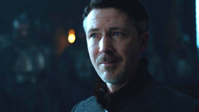 Littlefinger (Aiden Gillen) realizing he's about to die